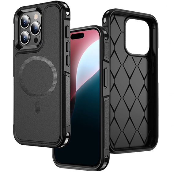 Telefontok a iPhone 16 Pro, MagForce MagSafe, fekete