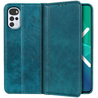 Telefontok a Motorola Moto G22, Wallet Litchi Leather, zöld