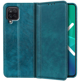 Telefontok a Samsung Galaxy A12 / M12 / A12 2021, Wallet Litchi Leather, zöld