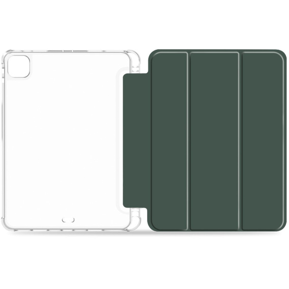 Tok iPad Pro 11 2022 / 2021 / 2020, Smartcase Hybrid, tolltartó résszel, sötétzöld