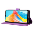 Pattintható tok a Oppo A38 4G / Oppo A18 4G, Wallet Smart Magnet, lila