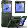 Páncélozott tok Samsung Galaxy Z Flip7 FE / Z Flip6 készülékhez, Dexnor Clip Holder, zöld