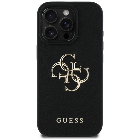 GUESS Grained Big 4G és Classic Logo tok iPhone 16 Pro készülékhez