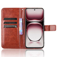 Pattintható tok a Oppo Reno 12 Pro, Crazy Horse Wallet, barna