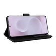 Tok patenttal a Samsung Galaxy S25 Edge-hez, Crossbody Leather Wallet, fekete