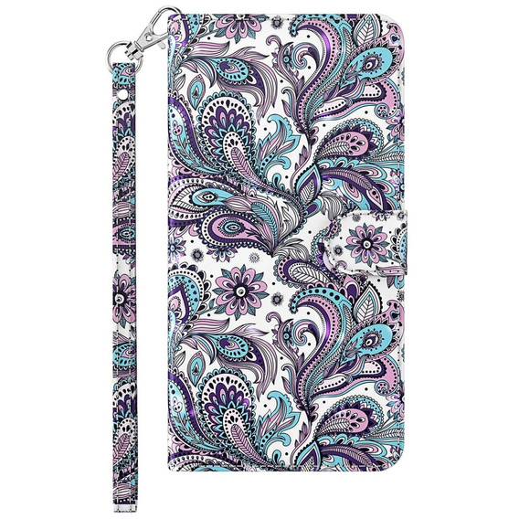 Pattintható tok a Samsung Galaxy A14 4G/5G, Wallet, lila