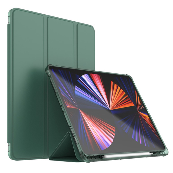 Tok iPad Pro 12.9" 2022/2021/2020 (6/5/4 gen.), Smart Pencil, tolltartóval, zöld