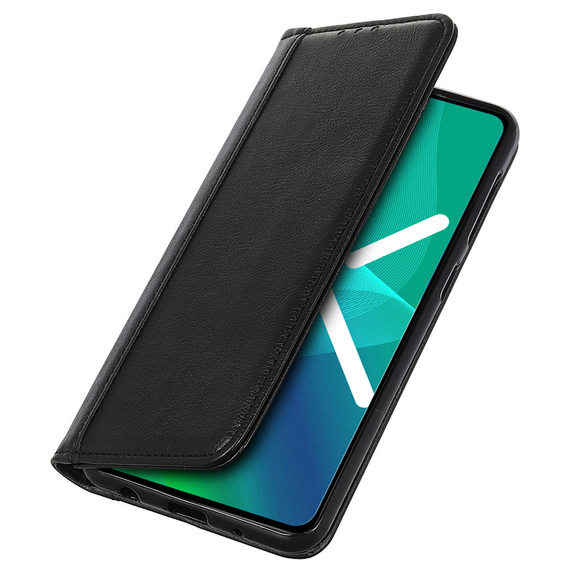 Telefontok a Nokia XR20, Wallet Litchi Leather, fekete