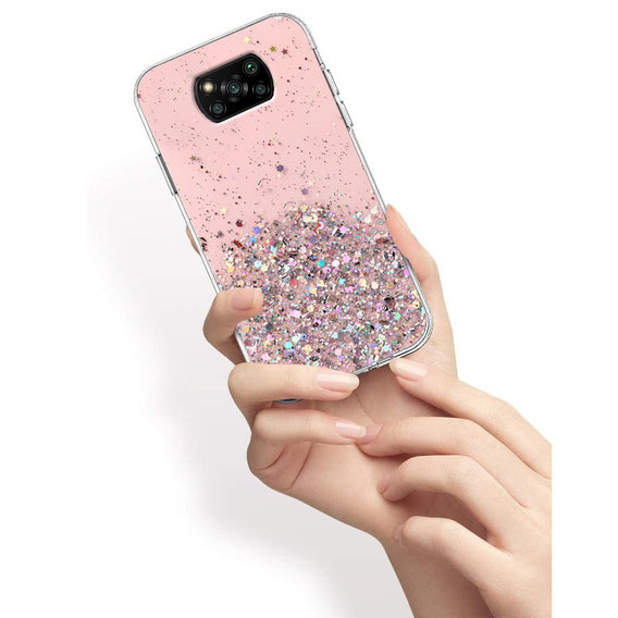 Telefontok a Xiaomi POCO X3 / X3 NFC, Glittery, rózsaszín