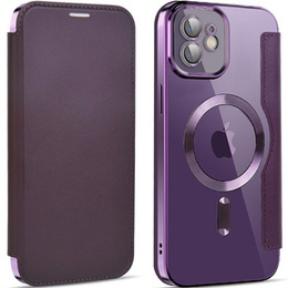 Pattintható tok a iPhone 11, RFID Wallet MagSafe CamShield, lila