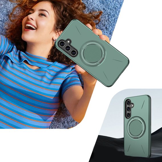 MagSafe tok állvánnyal Samsung Galaxy A57 5G készülékhez, zöld