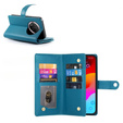Pattintható tok a Honor Magic 7 Lite, Wallet Zipper Pocket, kék