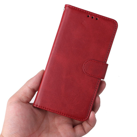 Pattintható tok a Samsung Galaxy A34 5G, Leather Wallet, piros