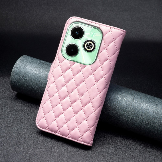Pattintható tok a Infinix Hot 40i, Wallet, BINFEN COLOR, rózsaszín