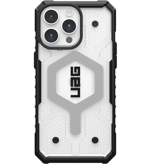 Urban Armor Gear Telefontok a iPhone 15 Pro Max, Pathfinder MagSafe, átlátszó / fekete