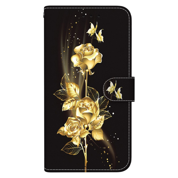 Pattintható tok a Infinix Hot 40i, Wallet, Butterfly rose