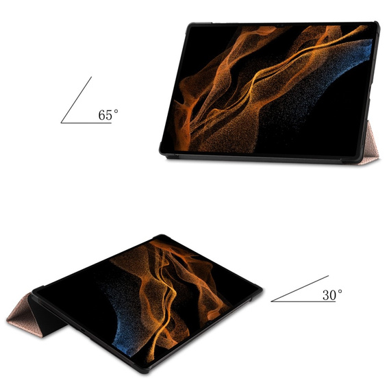 Tok Samsung Galaxy Tab S9 Ultra, Smartcase, rózsaszín rose gold