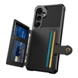 Tok Samsung Galaxy A35 5G, Card Holder Kickstand, fekete