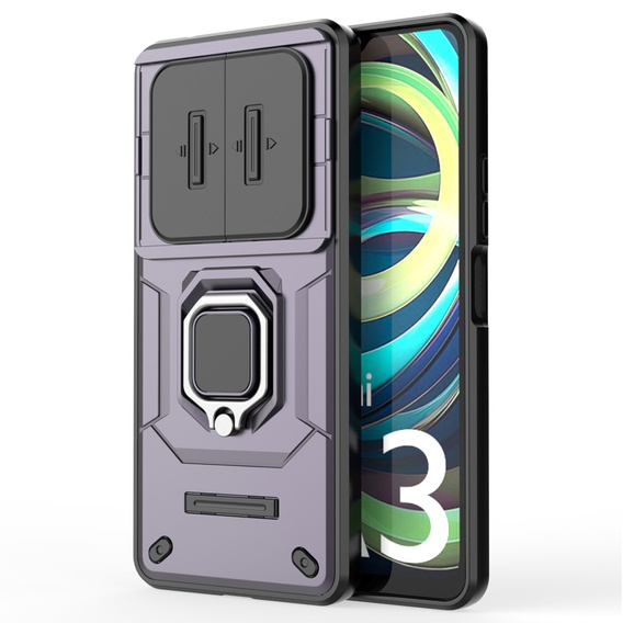 Telefontok a Xiaomi Redmi A3, KickStand Camera Lens, lila
