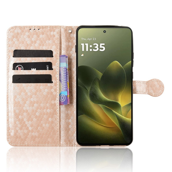 Wallet Rhombus flip tok Motorola Edge 70 készülékhez
