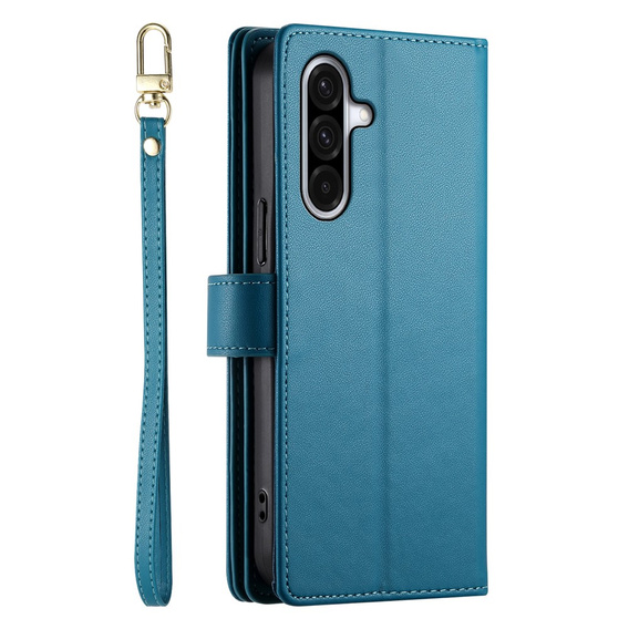 Wallet Zipper Pocket flip tok Samsung Galaxy A17 5G, Wallet Zipper Pocket, kék