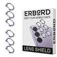 2x ERBORD edzett üveg a kamera számára, hogy Samsung Galaxy S24+ Plus, lila