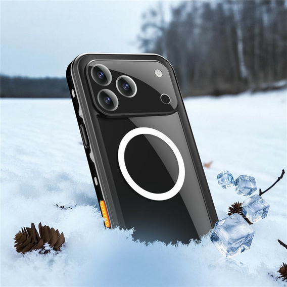 Tok iPhone 17 Pro Max készülékhez, IP68 vízálló, SHELLBOX MagSafe, fekete