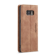 CASEME tok Samsung Galaxy S8, Leather Wallet Case, barna