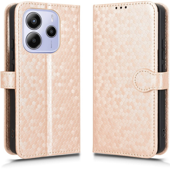 Flap tok Xiaomi Redmi Note 14 4G, Wallet Rhombus, rózsaszín