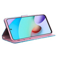 Pattintható tok a Xiaomi Redmi 13C / Poco C65, Wallet, Butterflies kék