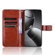 Pattintható tok a Xiaomi 14T Pro, Crazy Horse Wallet, barna