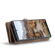 CASEME tok Samsung Galaxy S25 Ultra, Retro Leather Wallet, szíjjal, barna