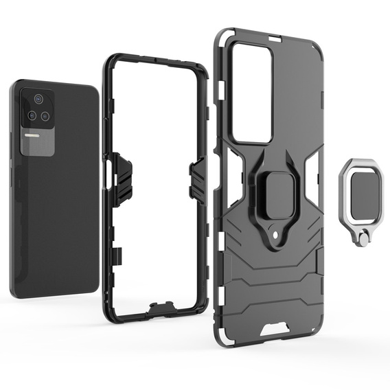 Telefontok a Xiaomi Poco F4 5G, Kickstand Ring, fekete