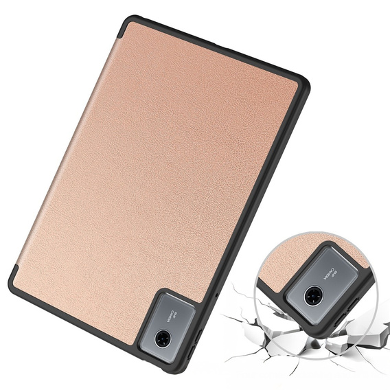 Tojás Lenovo Idea Tab 11" 2025 TB336FU TB336ZU, állvány, Smartcase tolltartóval, rózsaarany színű