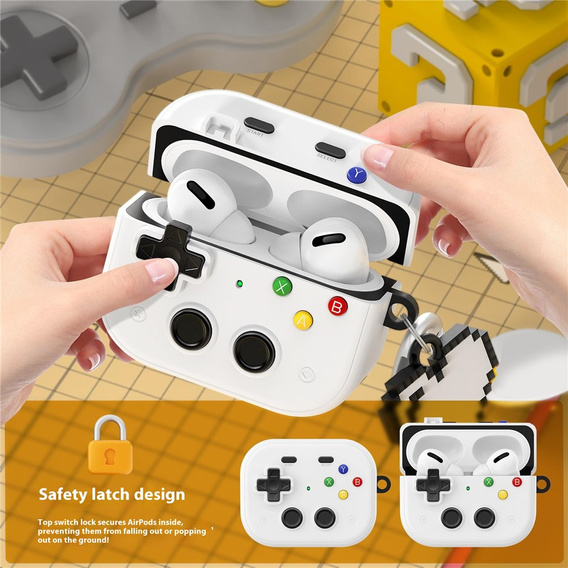 Retro konzol tok szívcímkével az AirPods Pro 3 számára