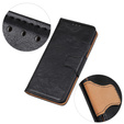 Pattintható tok a Samsung Galaxy S25 Edge, Crazy Horse Wallet, fekete