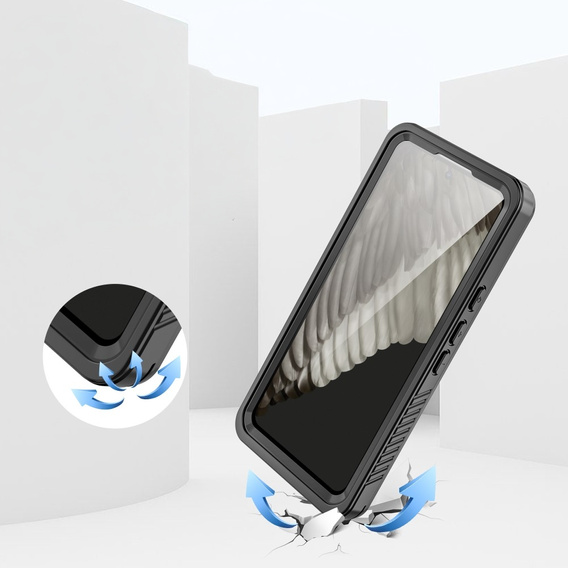 IP68 vízálló tok a Google Pixel 8, fekete
