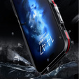 Teletok LUPHIE iPhone 15 Plus-hoz, Armor Bumper, fekete / piros