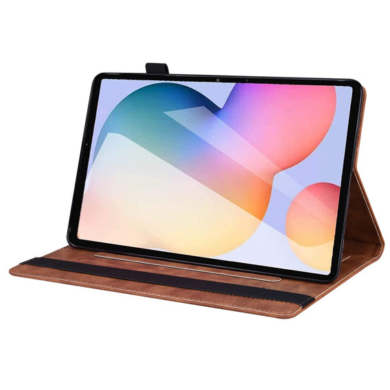 Tok Samsung Galaxy Tab S6 Lite, Classic, tolltartóval, barna