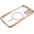 Tok iPhone 14-hoz, Electro MagSafe, arany + üveg a képernyőhöz