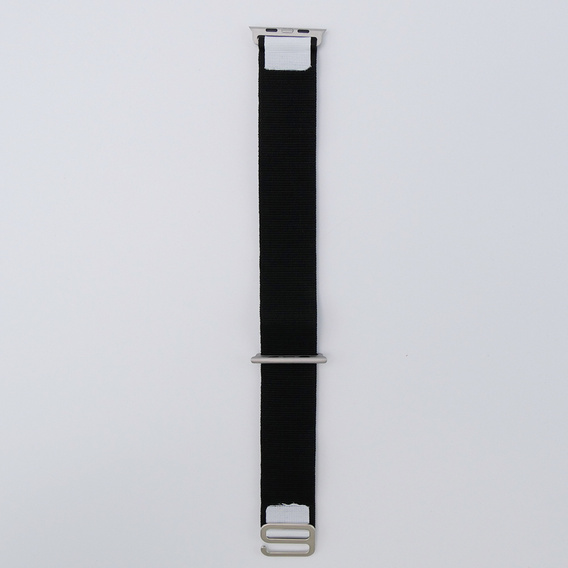 Nylon szíj Apple Watch 1/2/3/4/4/5/6/7/8/SE/ULTRA 42/44/45/45/49mm, fekete / fehér