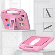 Gyermek tok Samsung Galaxy Tab A9, Cute Patterns, állvánnyal, rózsaszín