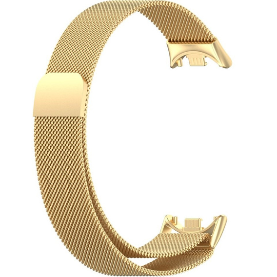 Milánói karkötő szíj tokkal a Xiaomi Smart Band 10 / 9 / 8, zlaté