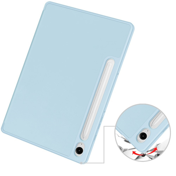 Tok Samsung Galaxy Tab S10 FE+ Plus, Smartcase tolltartóval, kék