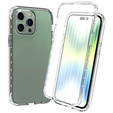 Tok iPhone 14 Pro készülékhez, Shockproof, fóliával, átlátszó