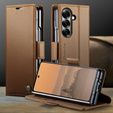 CASEME Litchi pénztárca flip tok Samsung Galaxy Z Fold7 5G számára
