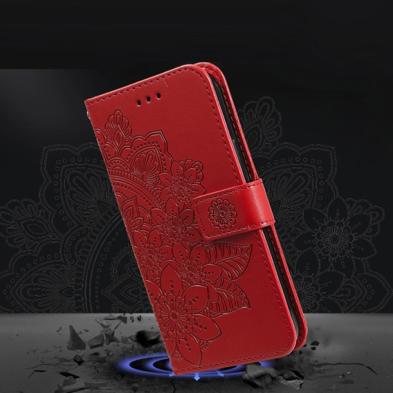 Pattintható tok a Xiaomi Redmi Note 13 Pro 5G, Mandala, piros