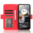Pattintható tok a Motorola Moto G56 5G, Card Slot, piros