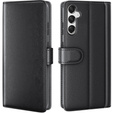 Pattintható tok Samsung Galaxy A25 5G, Split Leather, fekete