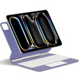 Billentyűzet tok iPad Pro 11" 2024, Magnetic Keyboard Touchpad, lila